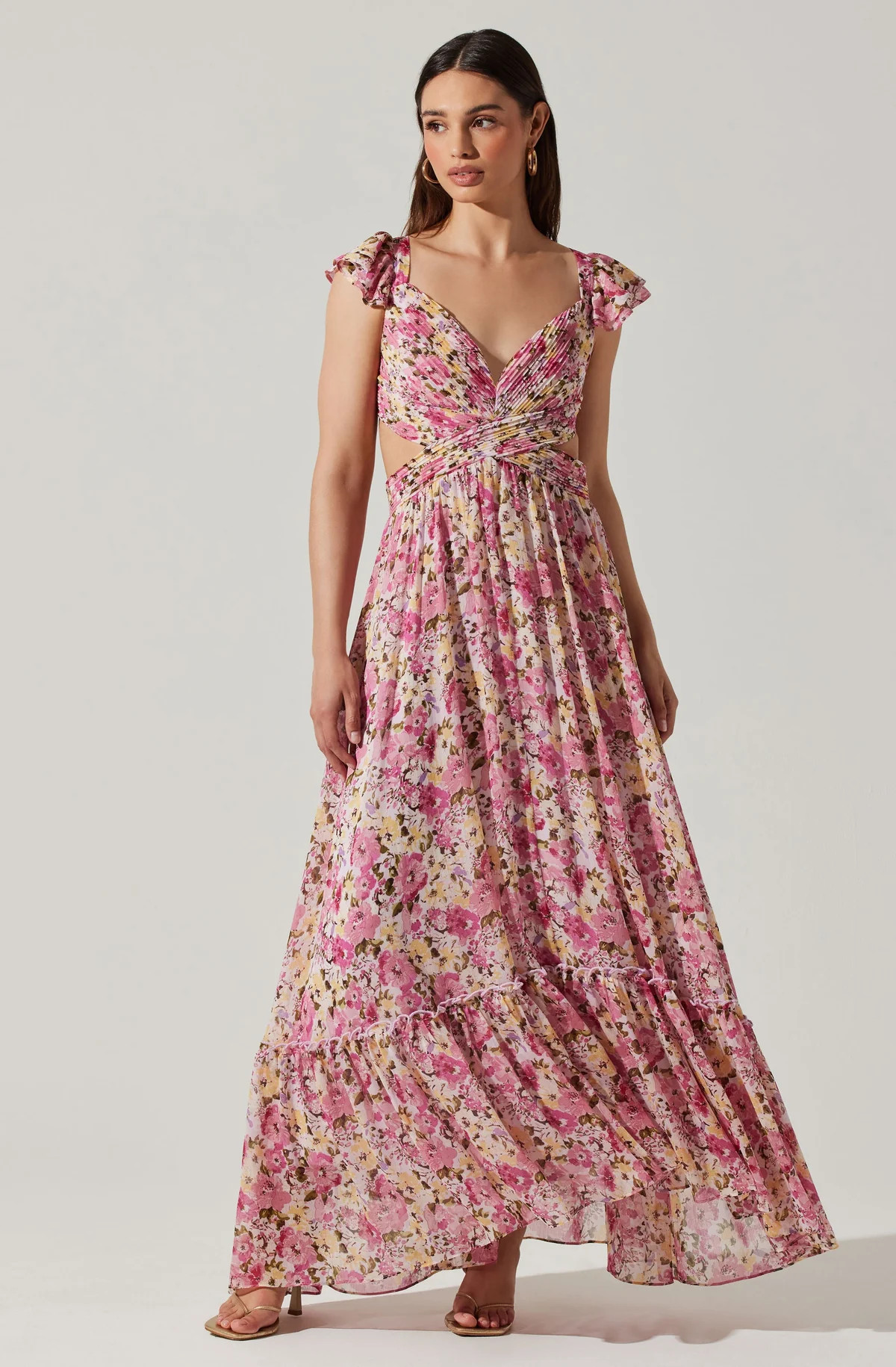 Primrose Floral Strappy Back Maxi Dress | ASTR The Label (US)