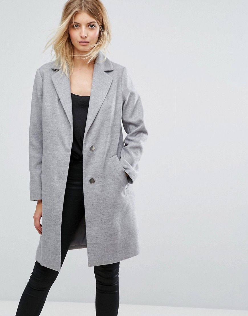 New Look Tailored Coat - Gray | ASOS US