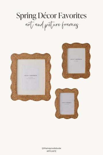 We’re obsessed with these woven scallop-edge frames from our “feminine & ecletic living room” design moodboard – and the best part?! They’re just over $50!

#LTKHome #LTKSeasonal #LTKFindsUnder100