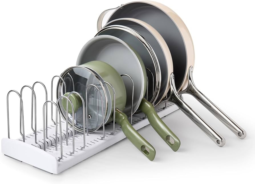 YouCopia StoreMore Expandable Pan + Lid Rack, Pot Lid Organizer, Adjustable | Amazon (US)