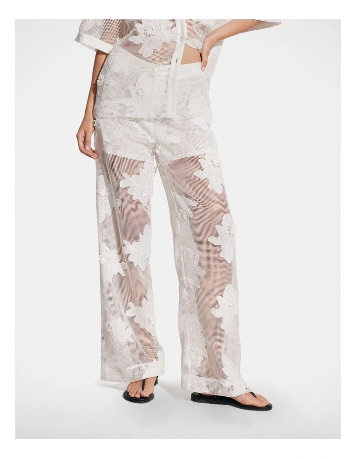 DecjubaElaine Emboridered Pant in White | Myer