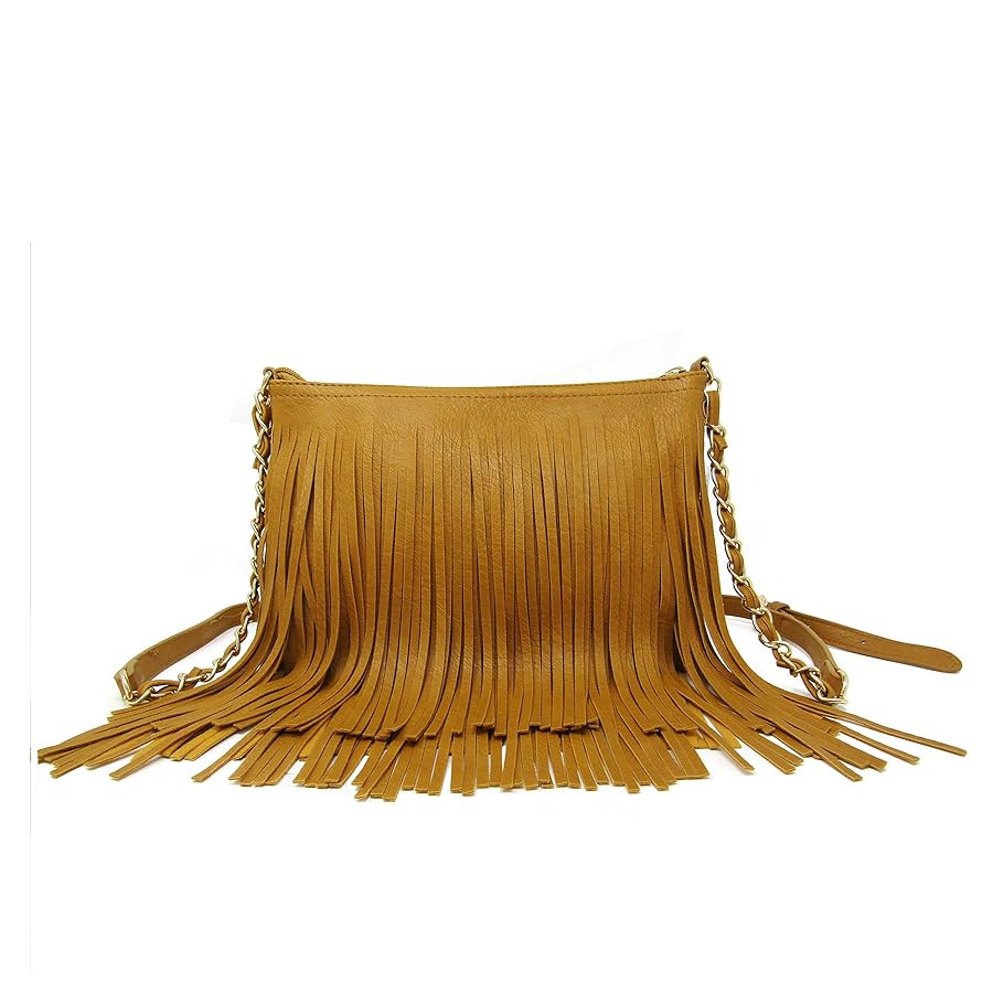 Solene Fringe Crossbody Shoulder Bag with Strap, Tassel Messenger bag, Country Style Western Frin... | Amazon (US)