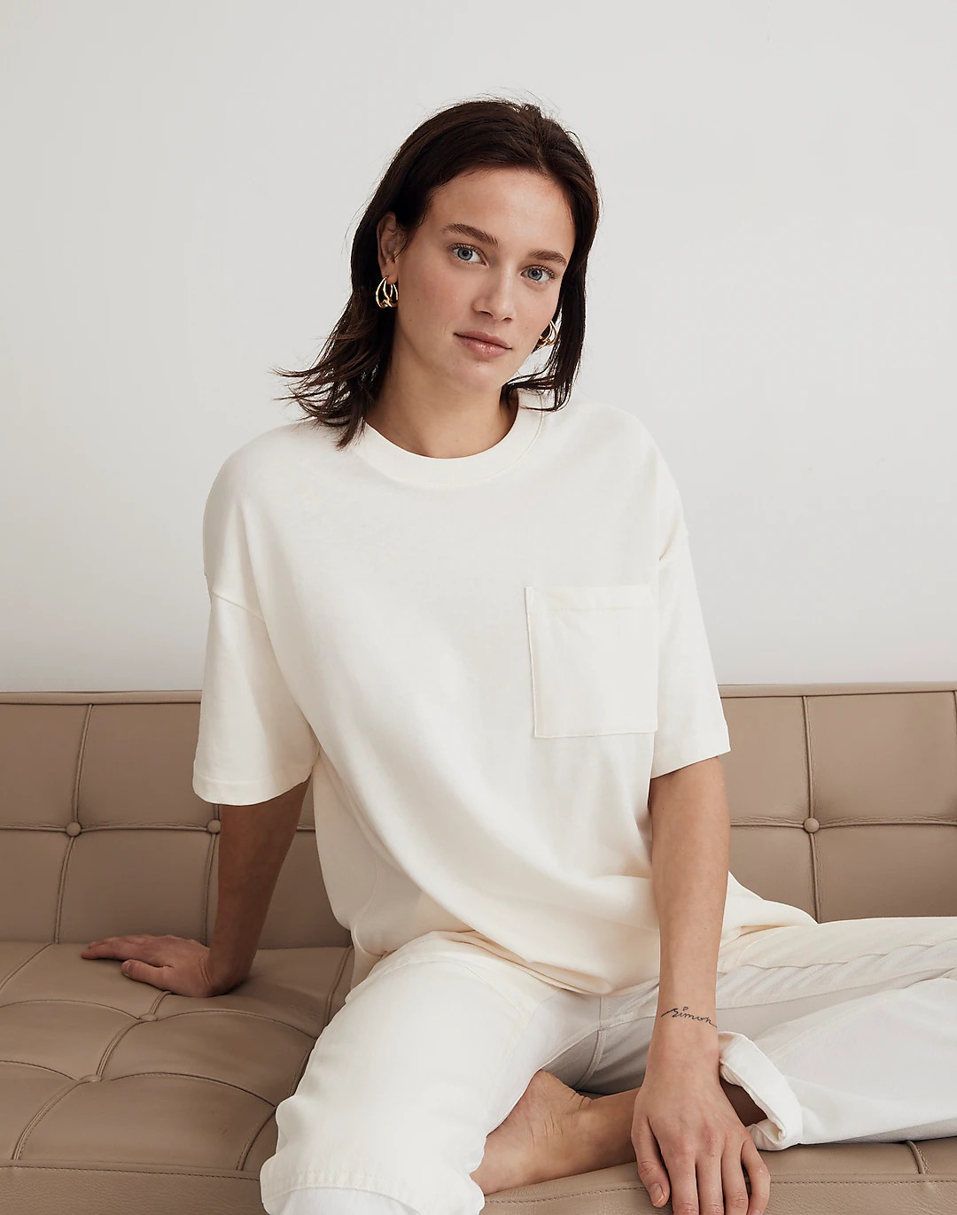 Garment-Dyed Oversized Pocket Tee | Madewell