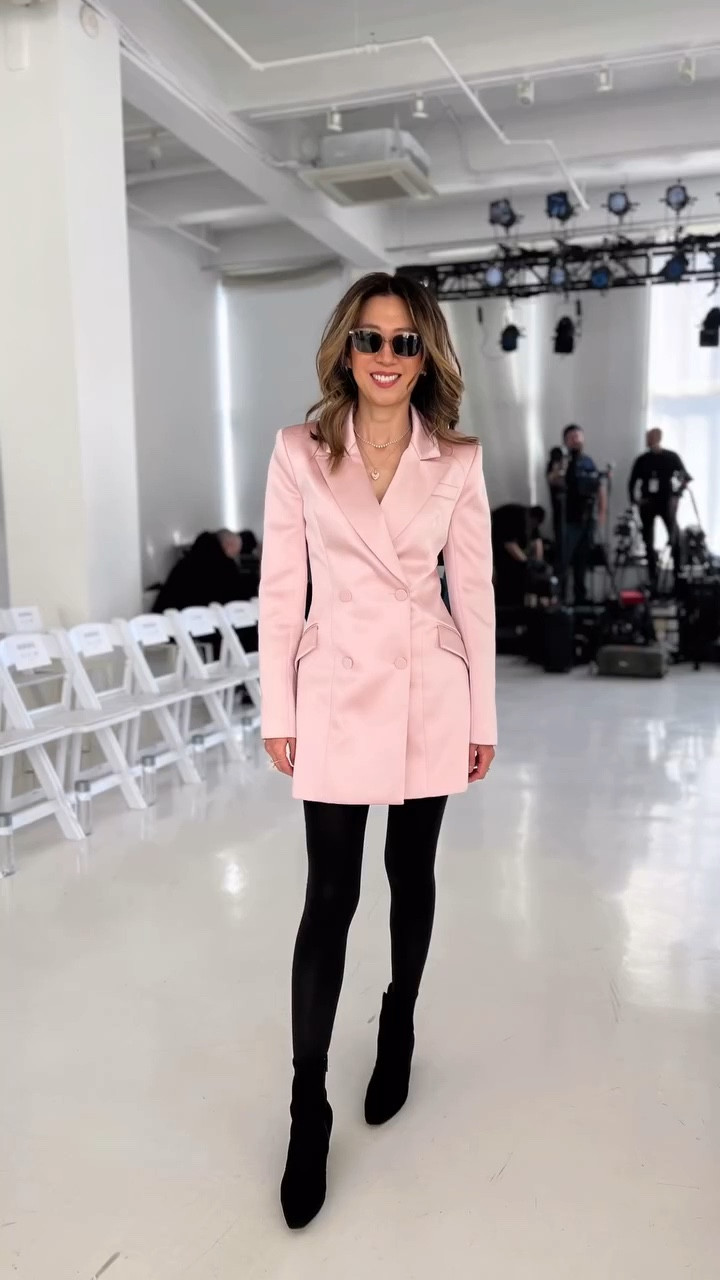 Get the details on the pink blazer dress I wore to the AKNVAS show during NYFW. Titled ‘Fragmented Royalty’, AKNVAS for Fall ‘25 is dramatic, feminine, and luxe. Especially loved the lace and bow detail, and the sheer and taffeta gowns. 

The shoes I’m wearing are so comfortable. They are heels you can really walk in! Use my code Josephina15Spring25 for 15% off at Inez .com

#fashionweek #nyfw #fw25 #aknvas #blazerdress 

Black booties, tights, hosiery

#LTKStyleTip #LTKOver40 #LTKShoeCrush