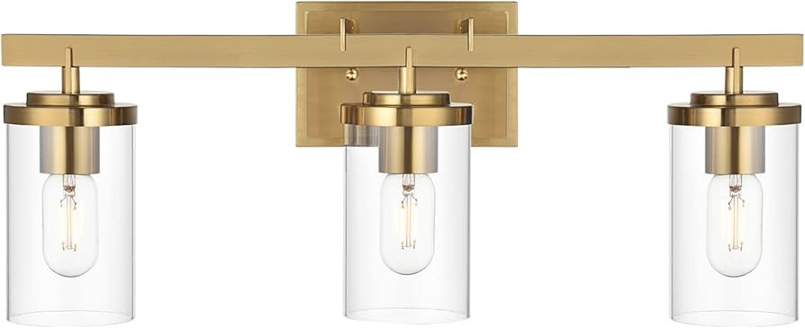 BONLICHT Brushed Brass Vanity Lights Wall Sconce 3 Heads Modern Bathroom Lighting Fixtures Over M... | Amazon (US)