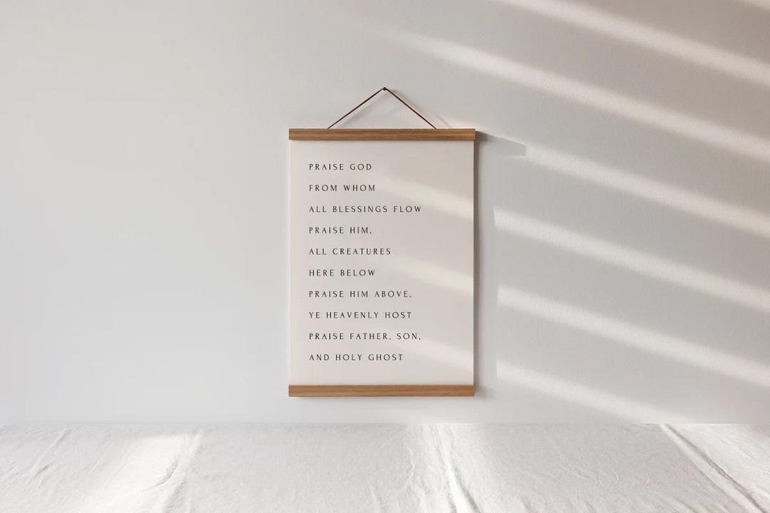 The Doxology Sign Christian Hymn Wall Art Worship Song - Etsy | Etsy (US)