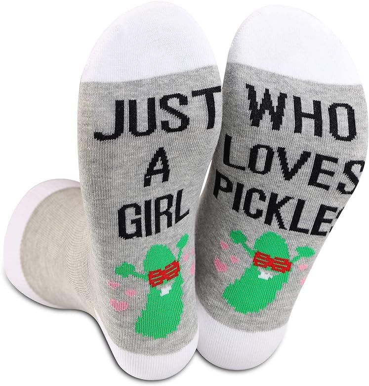 Pickle Socks Pickle Lover Gift Just A Girl Who Loves Pickles Novelty Socks | Amazon (CA)
