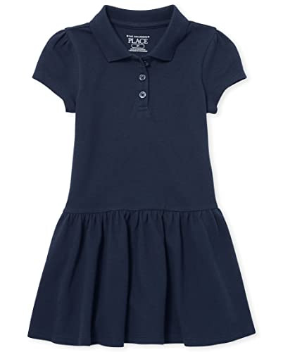 The Children's Place girls And Toddler Short Sleeve Picque Polo School Uniform Dress, Tidal Single, 4T US | Amazon (US)