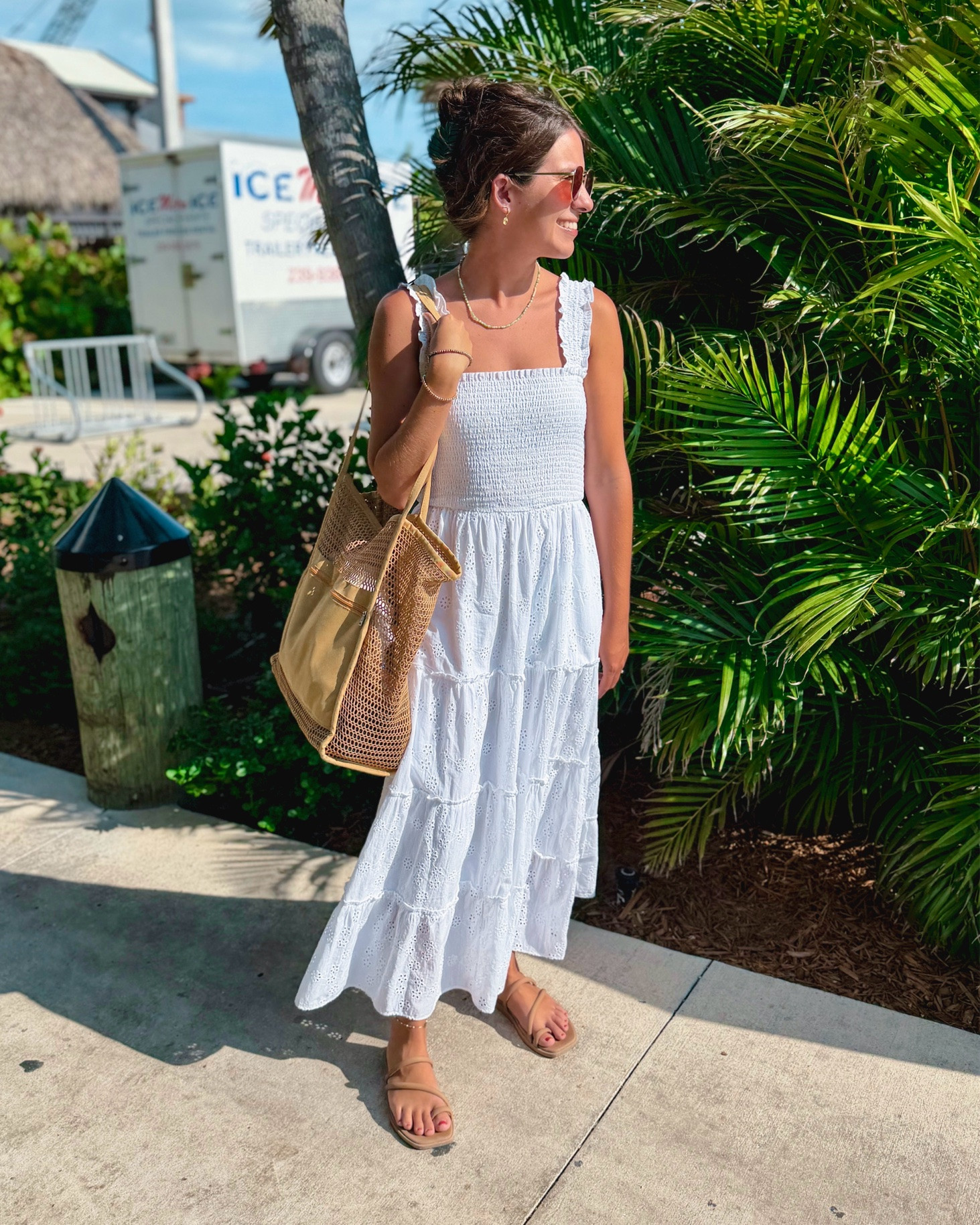 xs in this cotton eyelet dress, 6 in my croc sandals. Love this little green beaded necklace! 💚🌴

#LTKgrwm #LTKootd #LTKSeasonal