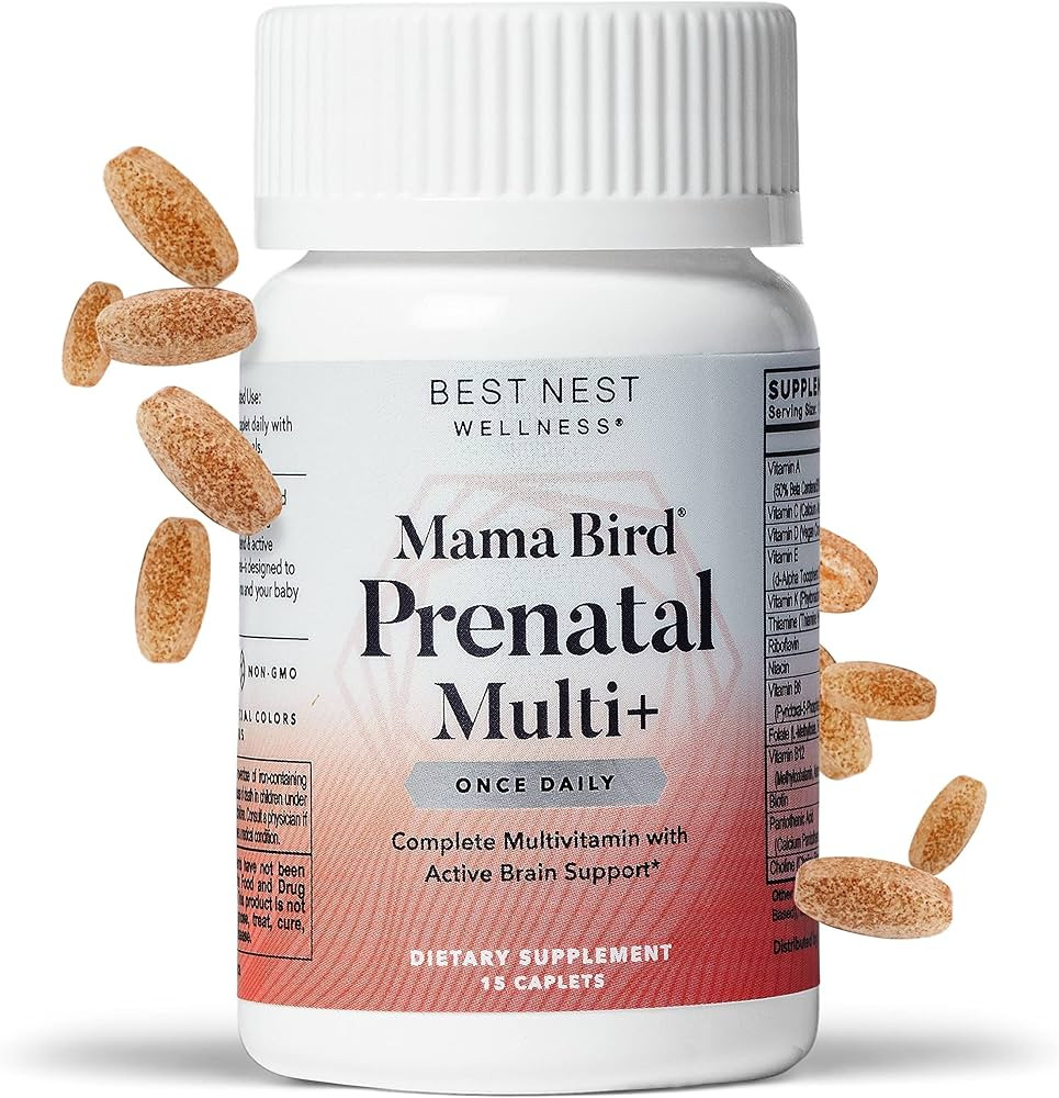 Mama Bird Prenatal Vitamin, Methylated Prenatal Vitamins, Organic Blend, Vegan, Methylfolate (Fol... | Amazon (US)