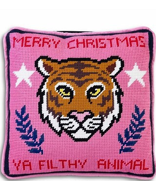 Filthy Animal Needlepoint Square Pillow | Dillard's