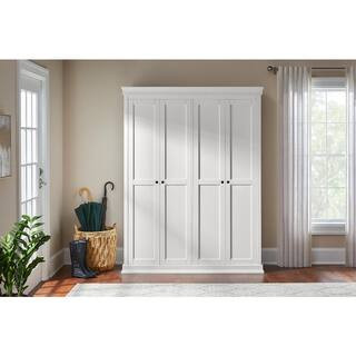 Home Decorators Collection Mansell White Wood Accent Storage Cabinet (78" H x 60" W) M13872D41W -... | The Home Depot