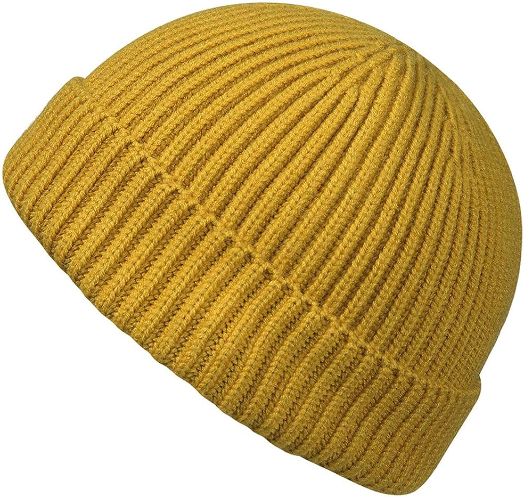 MaxNova Knit Cuff Short Fisherman Beanie for Men Women Warm Hats | Amazon (US)