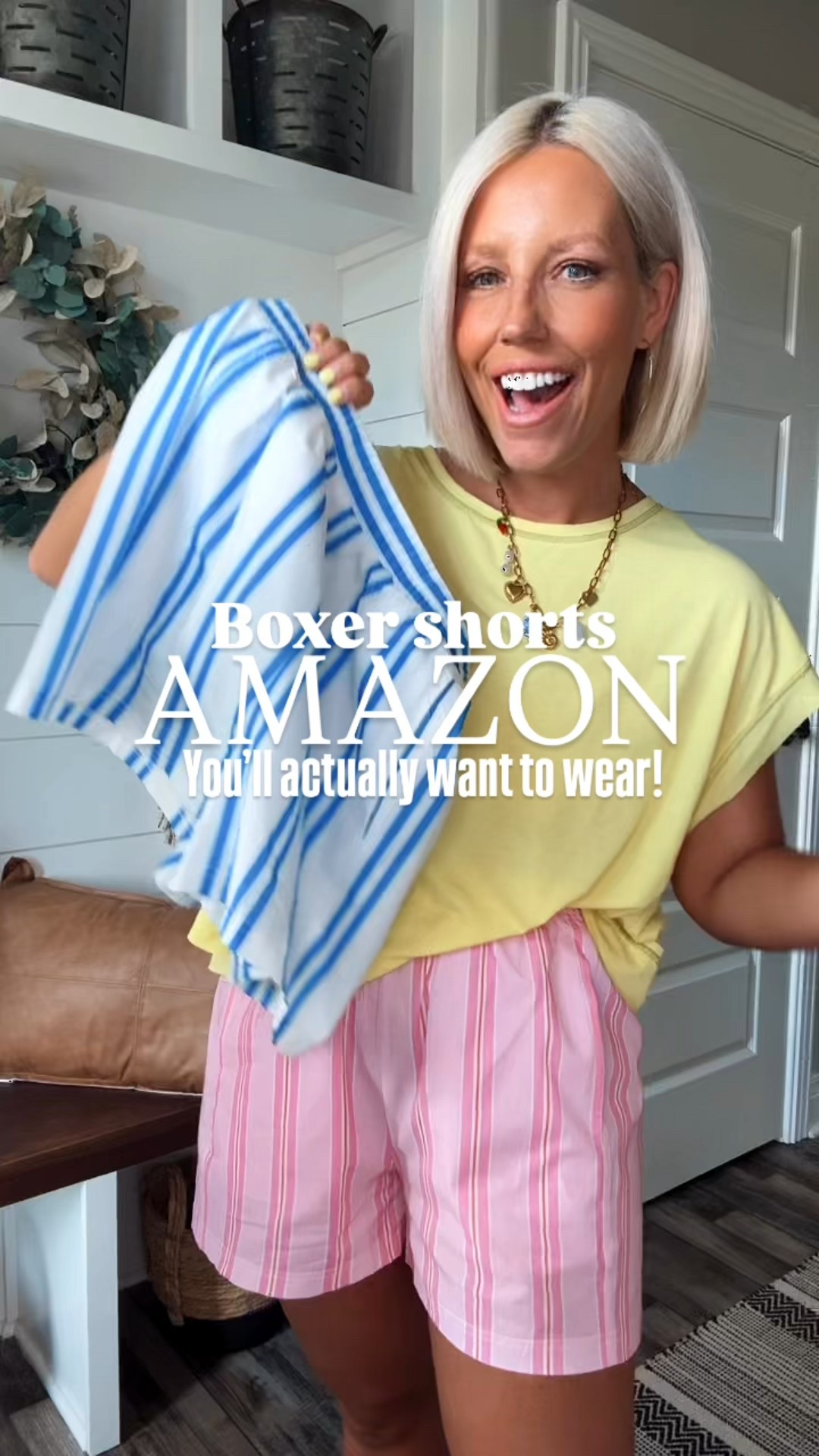 The cutest boxer shorts ever that finally got me onto this trend!!! Love the fun colors for summer!
⬇️⬇️⬇️
Tees and shorts sized up to medium for a roomy fit. 


#LTKStyleTip #LTKFindsUnder50 #LTKFindsUnder100