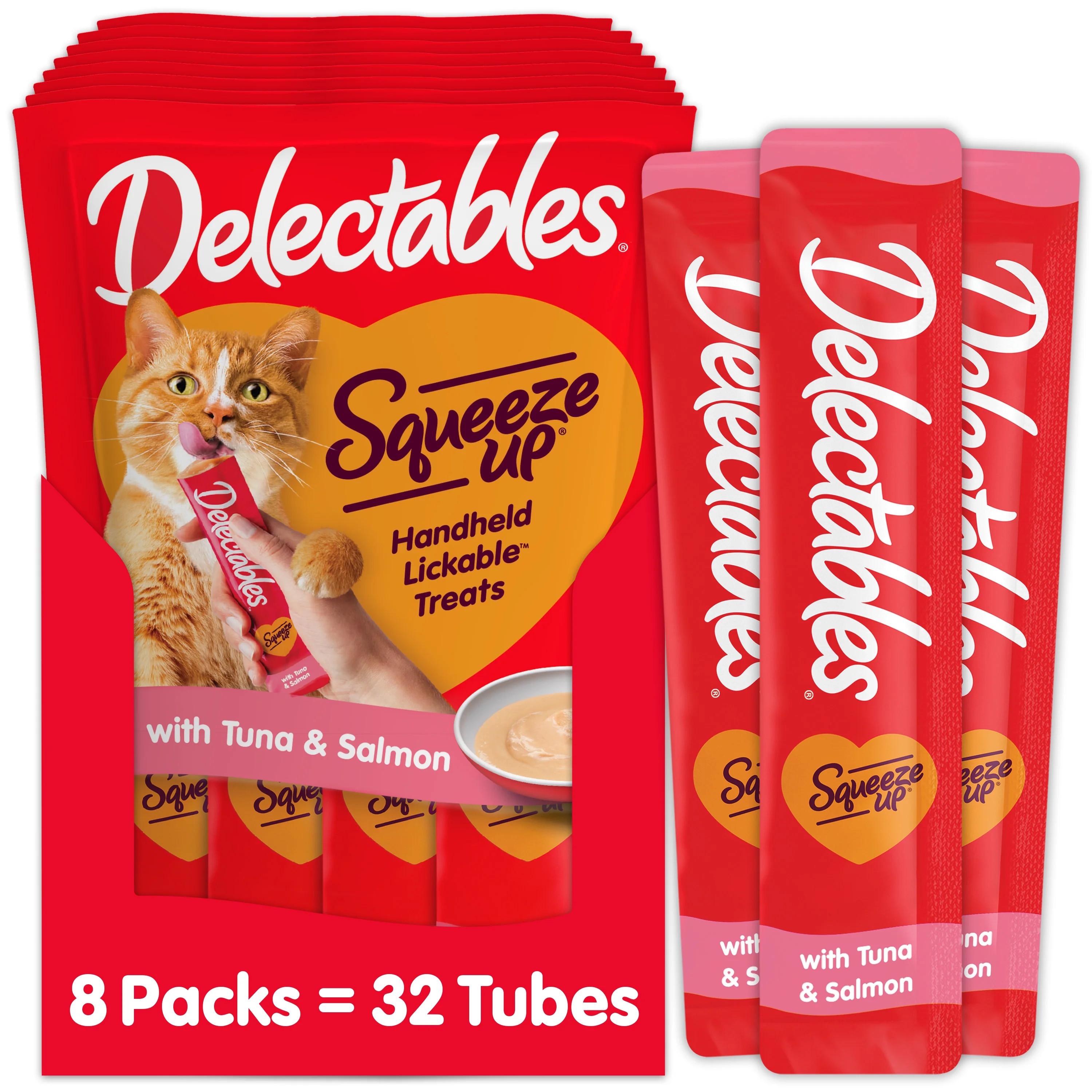 Hartz Delectables Squeeze Up Interactive Lickable Wet Cat Treats Tuna & Salmon, 0.5oz Tube (4 Cou... | Walmart (US)