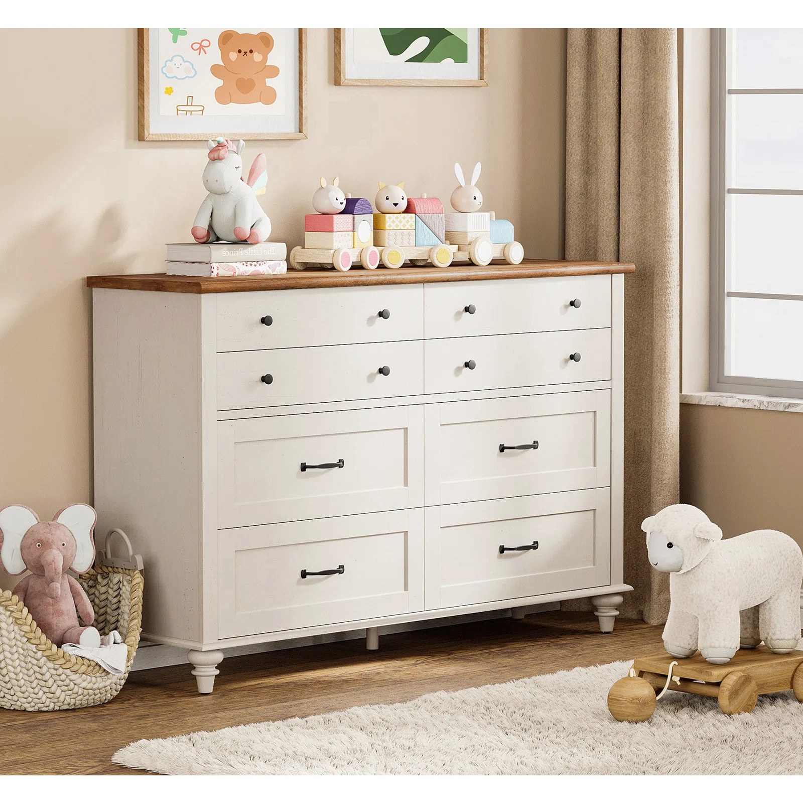Sand & Stable™ Scarlett Kids Dresser With 8 Drawers, Bedroom Dresser For Kids Room, Entryway & ... | Wayfair North America