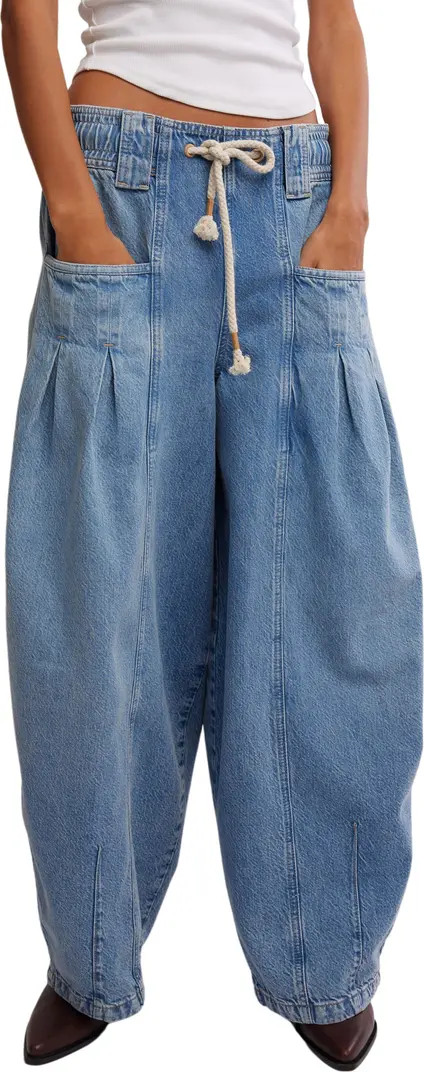 Margo Wide Barrel Leg Pull-On Jeans | Nordstrom