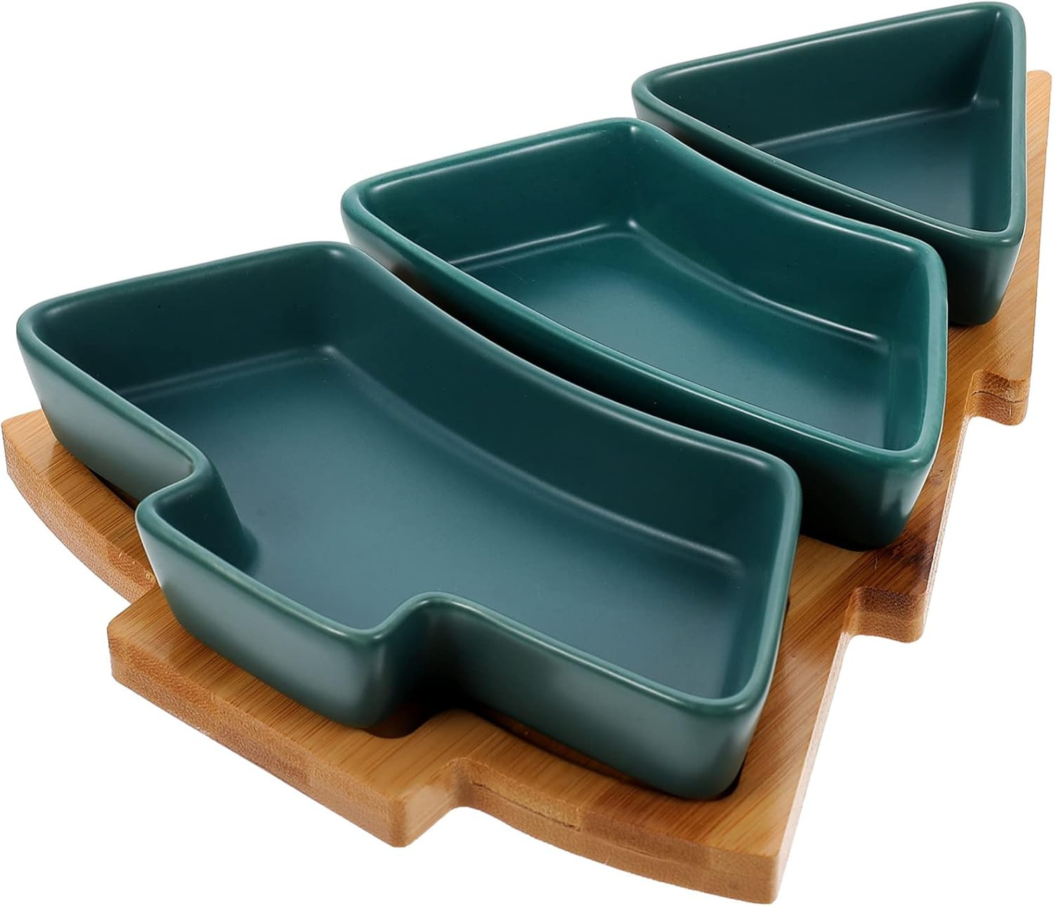 Angoily Christmas Tree Shaped Platter Ceramic Christmas Serving Tray for Entertaining, Food Servi... | Amazon (US)