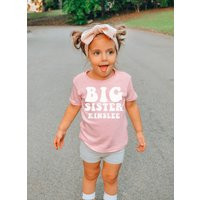 Big Sister Shirt, Gift, Retro Pink Tshirt For Big Sister, Sister Announcement | Etsy (US)