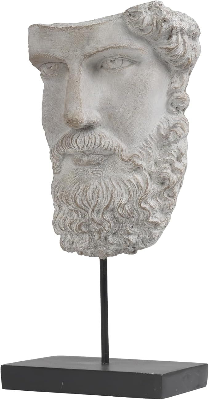 Greek Statue Sculptures Home Decor - Resin Bust Statue Zeus Statue on Metal Pole and Resin Base G... | Amazon (US)