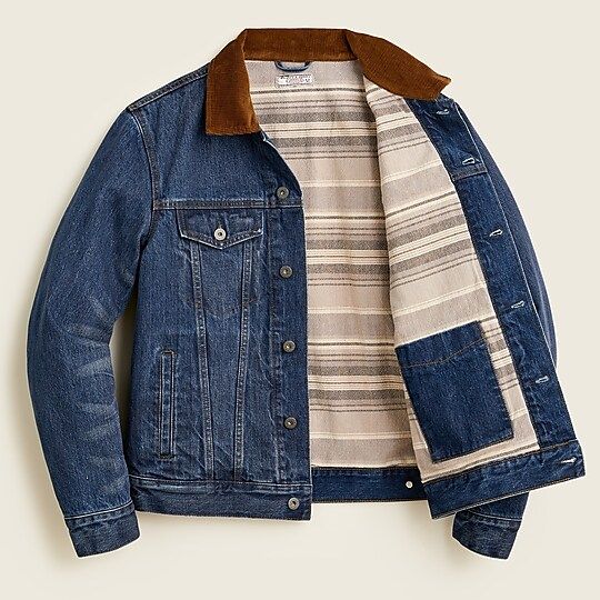 Wallace & Barnes blanket-lined denim jacket | J.Crew US