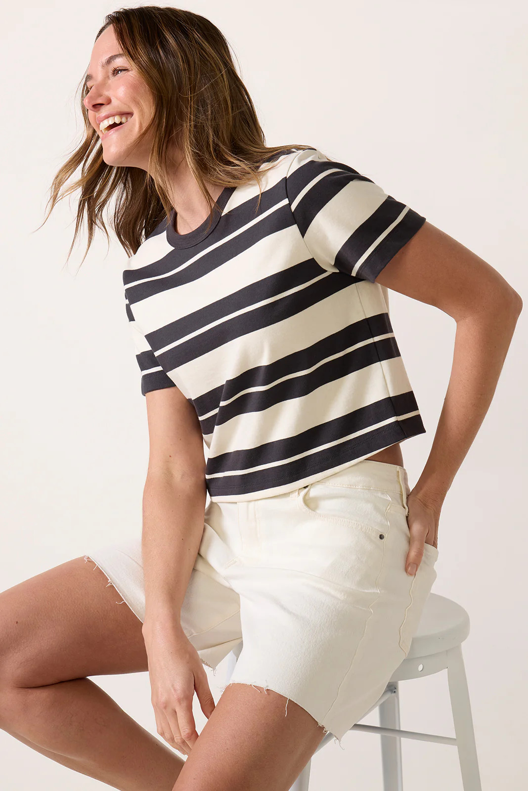 Z SUPPLY Women's Stellan Striped T-Shirt, Size Small, Black | Evereve