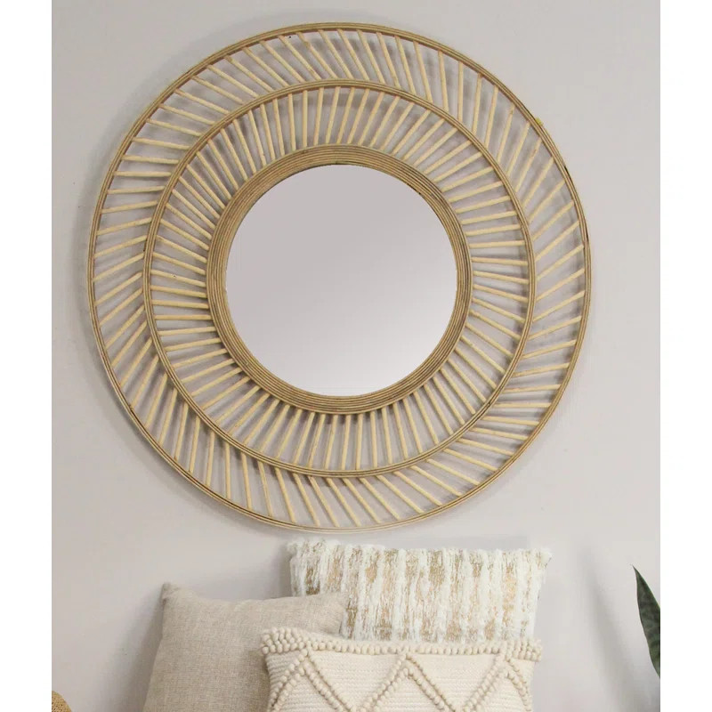 Trosper Rattan Eclectic Accent Mirror | Wayfair North America