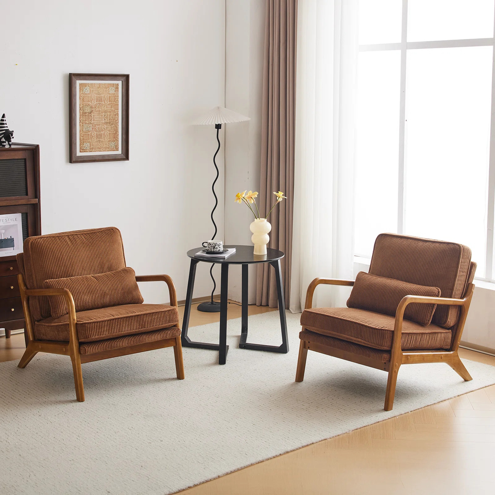 George Oliver Ruddell Upholstered Armchair-Set of 2 & Reviews | Wayfair | Wayfair North America