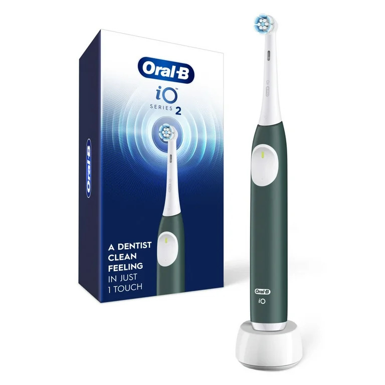 Oral-B iO Series 2 Rechargeable Electric Powered Toothbrush, Forest Green with 1 Gentle Care Brus... | Walmart (US)