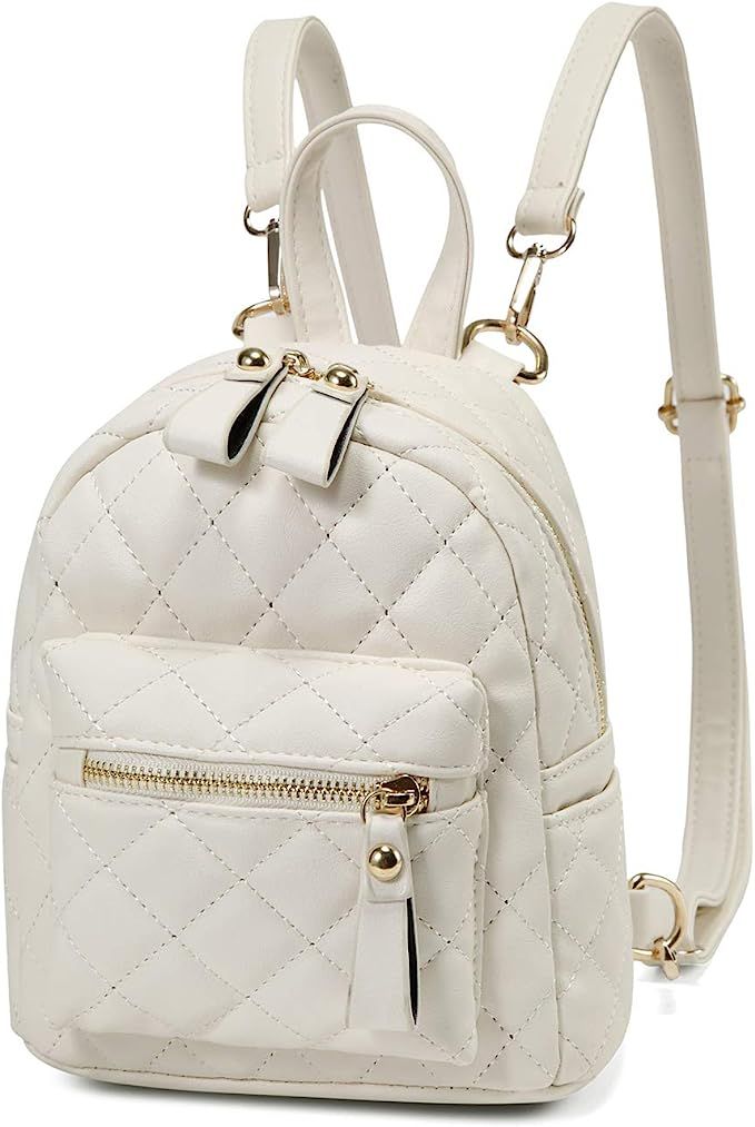 Mini Backpack Purse, Kasqo 3 Ways to Carry Small Quilted Purse for Women Girls | Amazon (US)