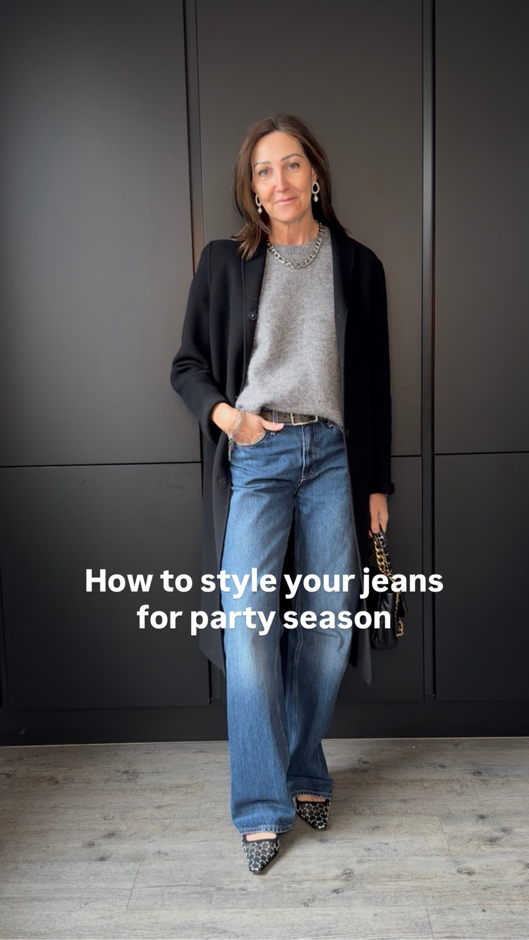 Want to feel festive but still wear your favourite jeans? I’ve got you. 
All it tales is a versatile knit and the right accessories. I’m in a small jumper and 36 jeans xx

#LTKuk #LTKfestive #LTKwinter