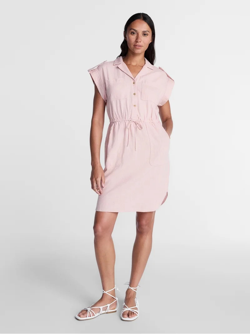Time and Tru Women's Utility Shirtdress, Sizes XS-XXXL - Walmart.com | Walmart (US)