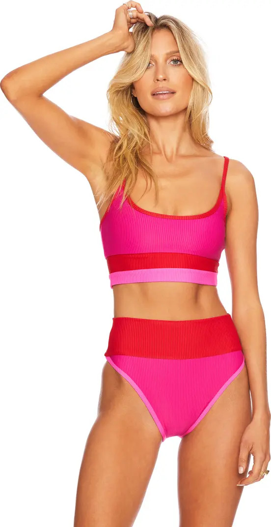 Emmy Colorblock High Waist Bikini Bottoms | Nordstrom