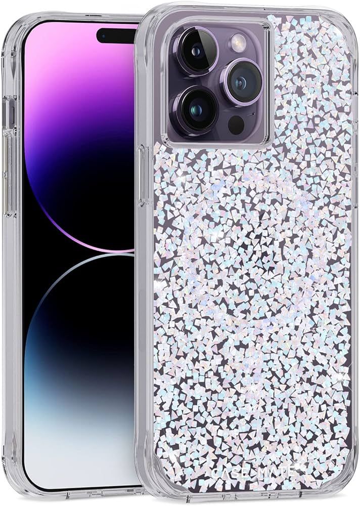 Case-Mate iPhone 14 Pro Max Case - Twinkle Diamond [10FT Drop Protection] [Compatible with MagSaf... | Amazon (US)