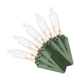 Home Accents Holiday 100L  Clear Incandescent Mini Lights L1100061CU01 - The Home Depot | The Home Depot