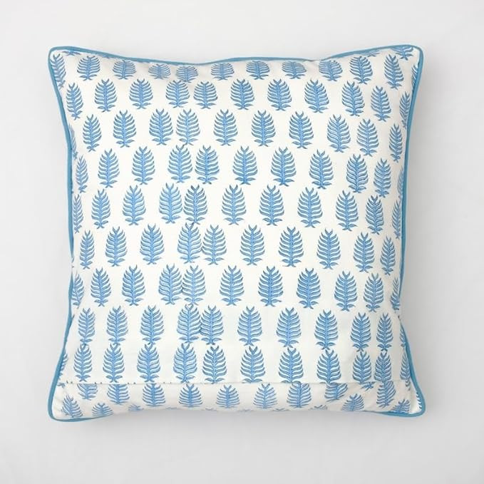 Ridhi Block Print Cotton Throw Pillow Covers for Decorative Couch Pillows for Living Room, Chic B... | Amazon (US)