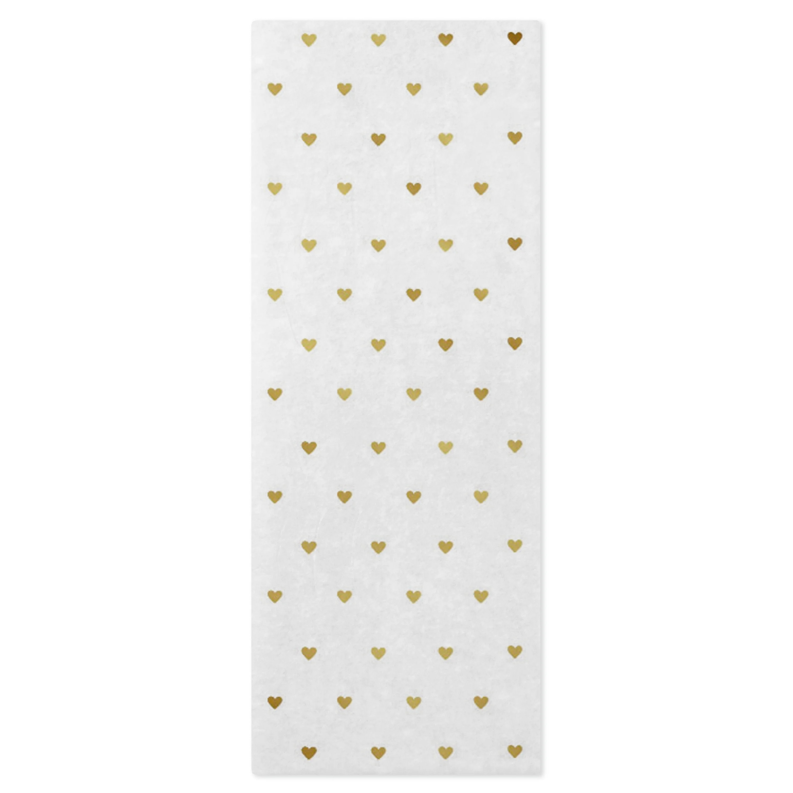 Hallmark Tissue Paper (Gold Hearts on White) 6 sheets | Walmart (US)