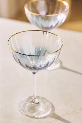 Waterfall Coupe Glasses, Set of 4 | Anthropologie (US)