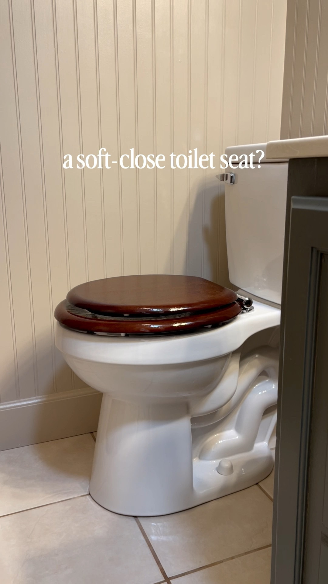 Cheap toilet + upgraded toilet seat  = game changer. And it looks pretty. 

#LTKHome