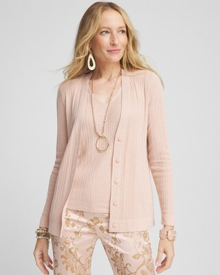 Lurex Ribbed Cardigan | Chico's