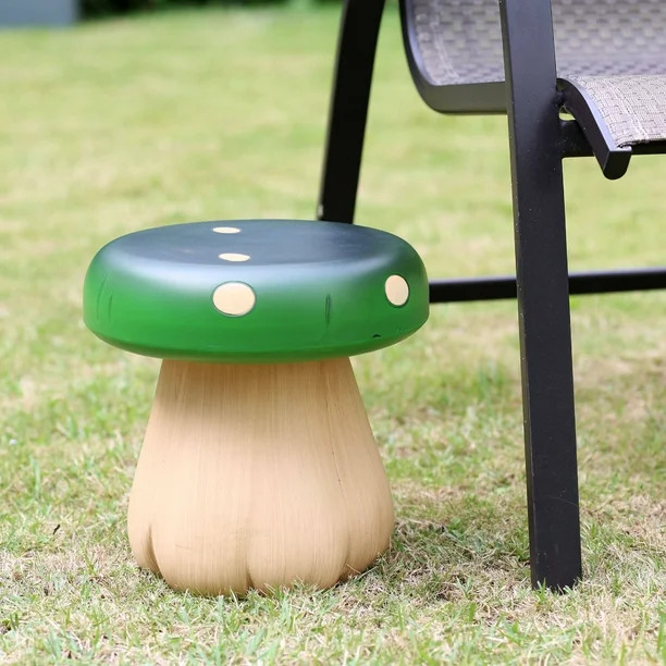11" Green Mushroom Stool | Walmart (US)