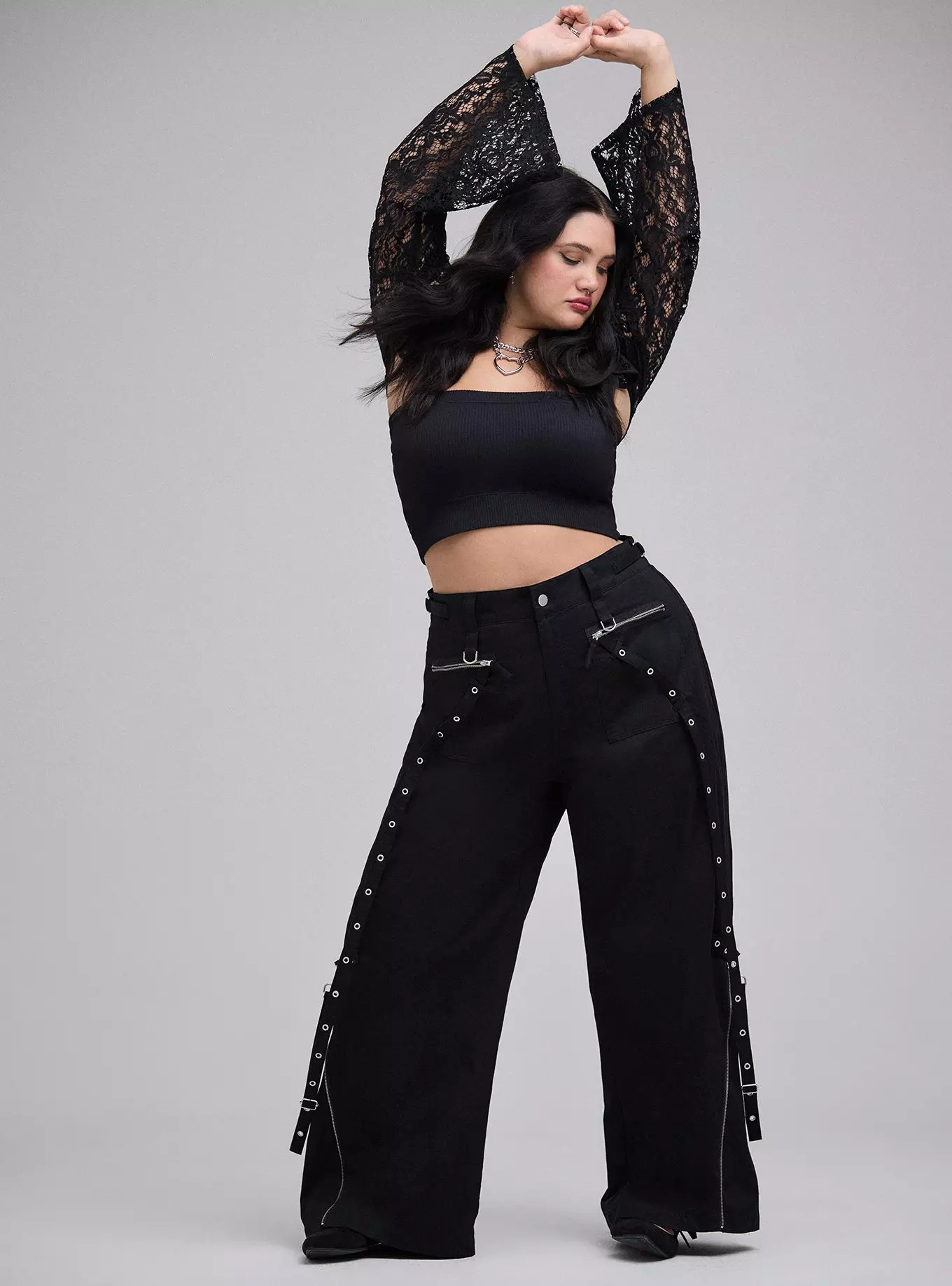 Nightfall Bell Sleeve Lace & Chain Bolero | Torrid (US & Canada)