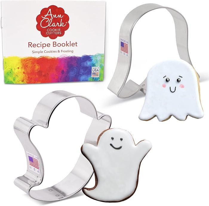 Ann Clark Halloween Ghost Cookie Cutter Set of 2, Made in USA | Amazon (US)