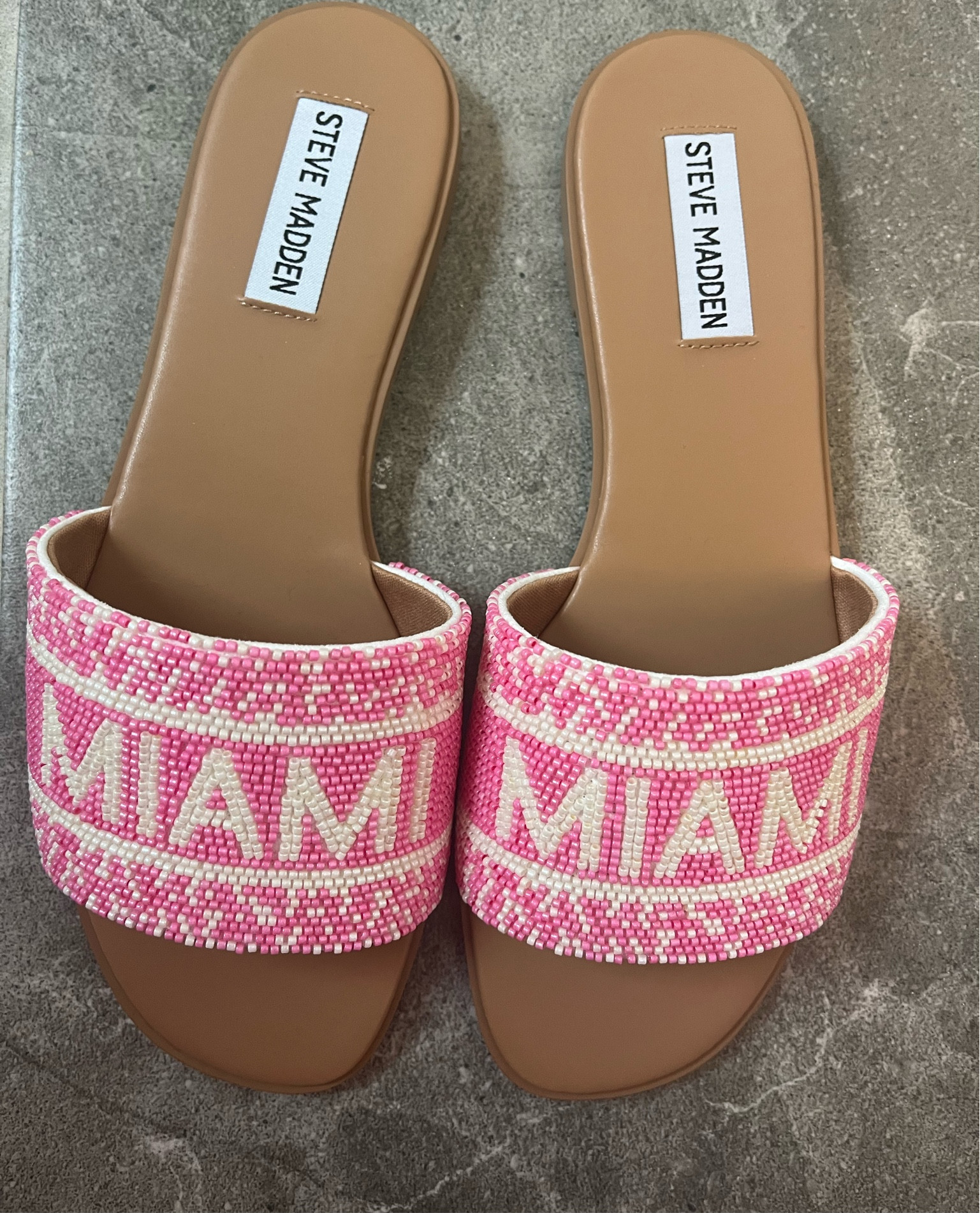 Steve Madden pink beaded slides! On sale! Pink sandals! 

#LTKshoecrush #LTKfindsunder100