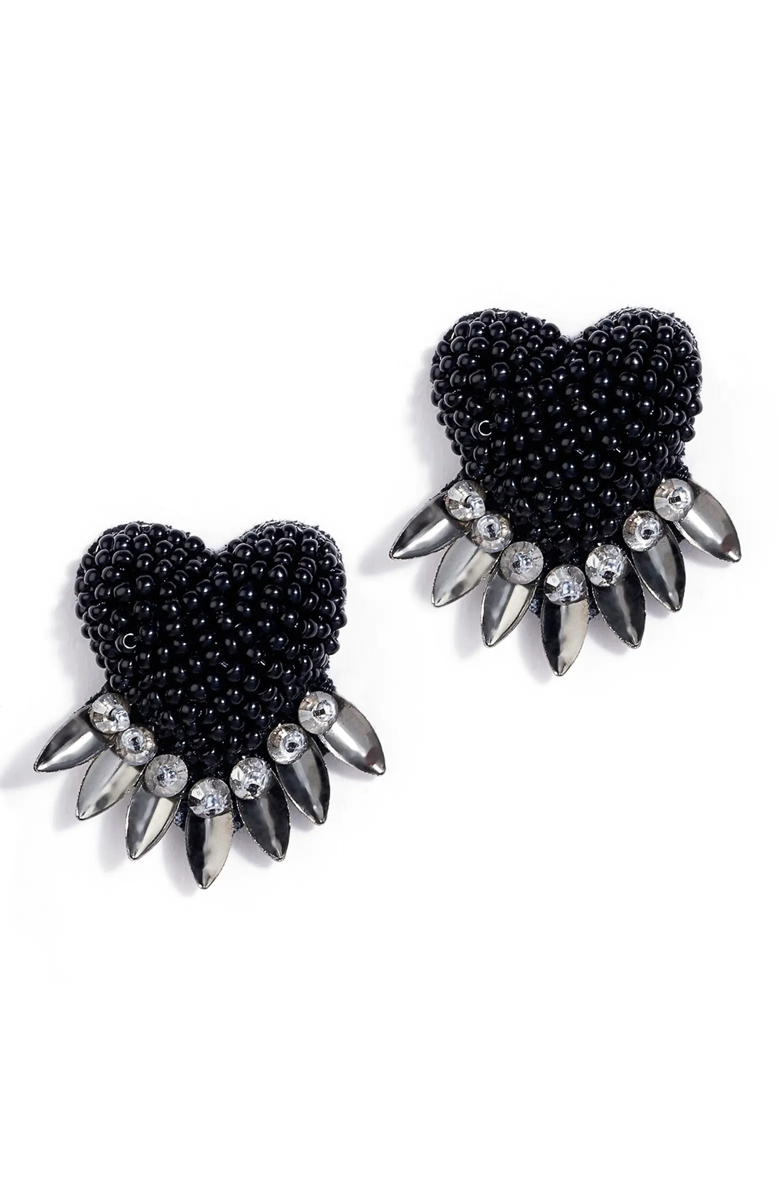Deepa Gurnani Danika Beaded Fringe Heart Earrings | Nordstrom | Nordstrom