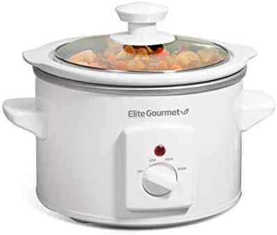 Elite Gourmet MST-250XW Electric Slow Cooker Ceramic Pot, with Adjustable Temp, Entrees, Sauces, Sou | Amazon (US)