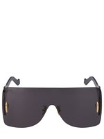 Loewe - Anagram oversize mask metal sunglasses - Black/Smoke | Luisaviaroma | Luisaviaroma