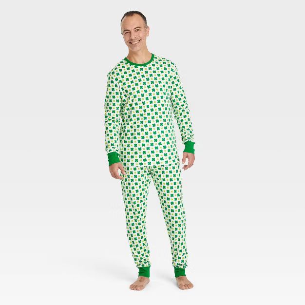 Men's St Patrick's Day Matching Family Pajama Set - Green | Target