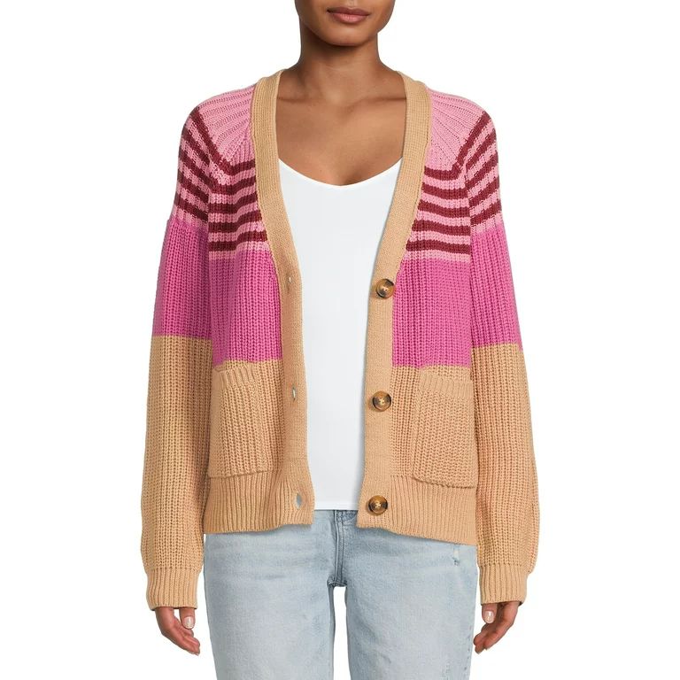 Time and Tru Women's Boyfriend Cardigan - Walmart.com | Walmart (US)