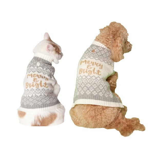 Vibrant Life Holiday Merry & Bright Fr Isle Dog Sweater and Cat Sweater - Walmart.com | Walmart (US)